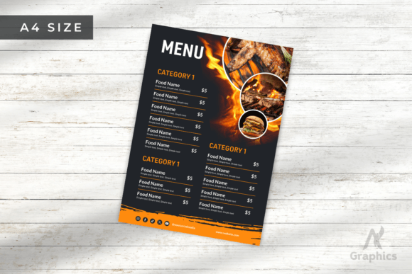 restaurant menu canva templates