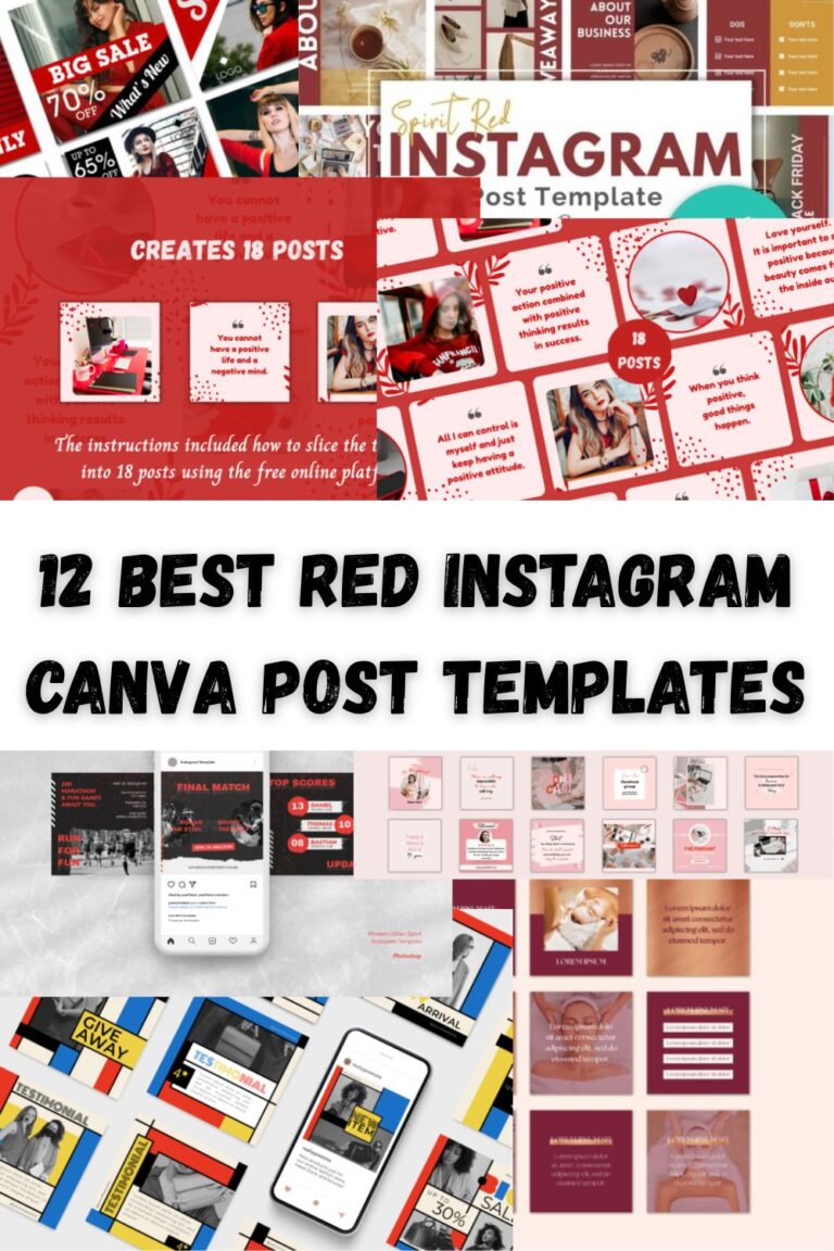 12 Best Red instagram canva post templates
