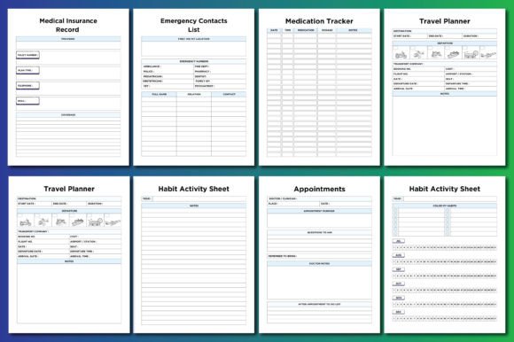 Mental health planner canva templates