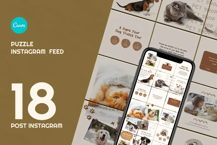 instagram canva post templates - Bright Pastel Instagram Canva Post Templates
