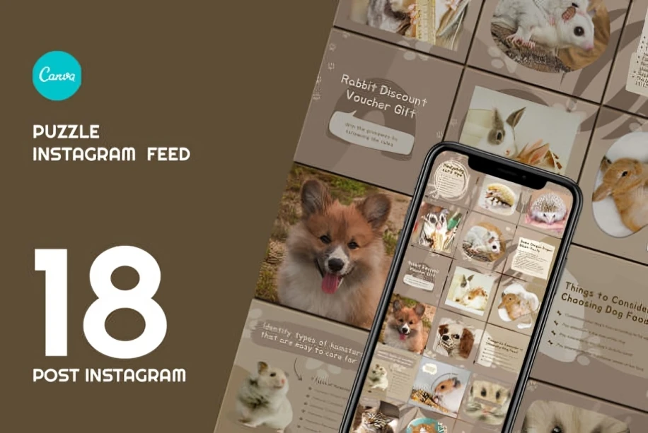 instagram canva post templates - Minimalist Instagram Canva Post Templates