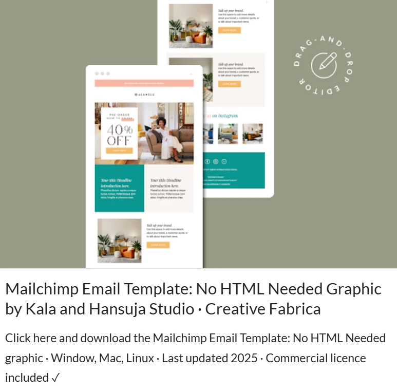 canva email templates - Blue Email