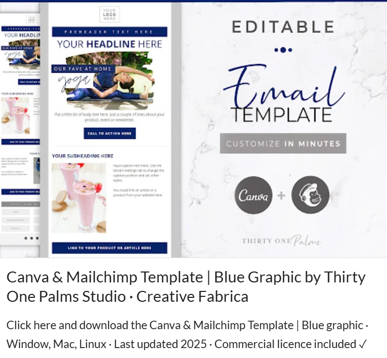 canva email templates - Blush Email