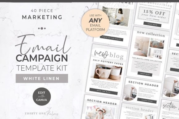 canva email templates - Email Template Bundle For Canva — canva email templates