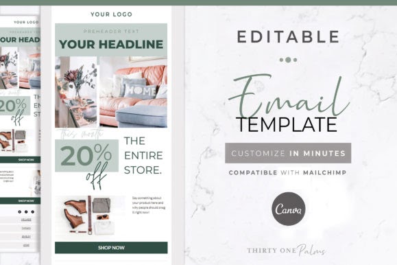 canva email templates - Mailchimp Green — canva email templates