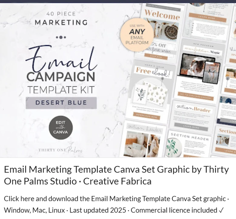 canva email templates - Newsletter (mail layout)