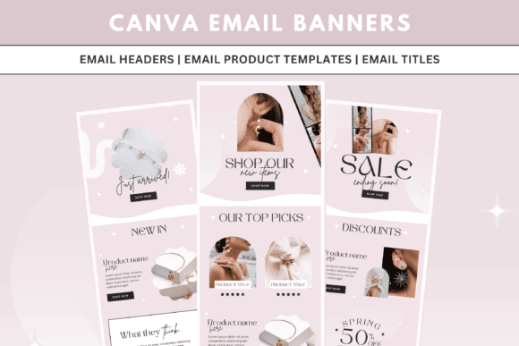 canva email templates - Pink Email