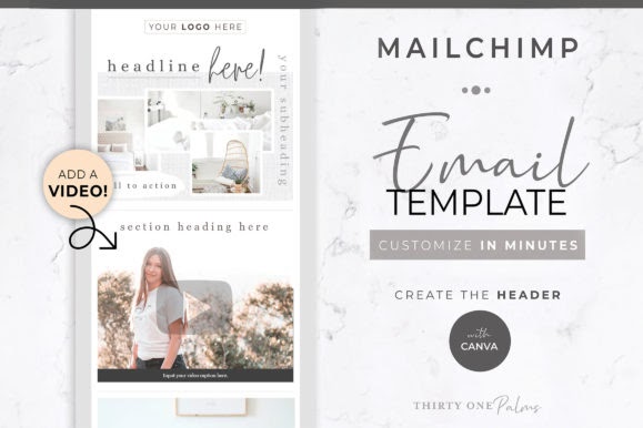 canva email templates - Video Mailchimp Template — canva email templates