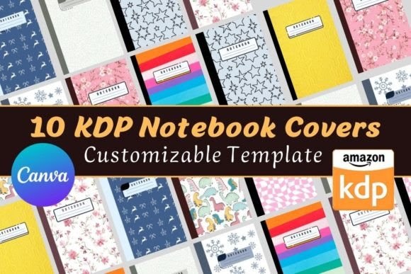 canva kdp templates - Composition Notebook Covers Bundle Kdp