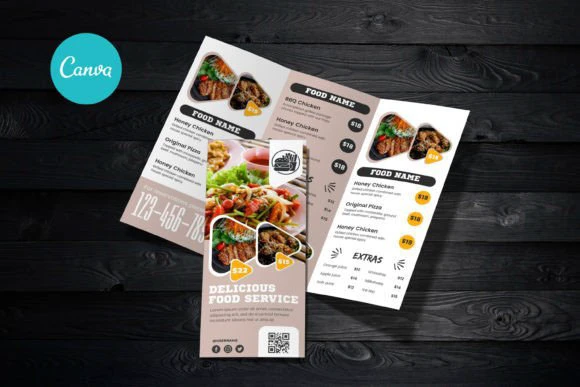 canva menu templates - Canva Menu Templates Pack One