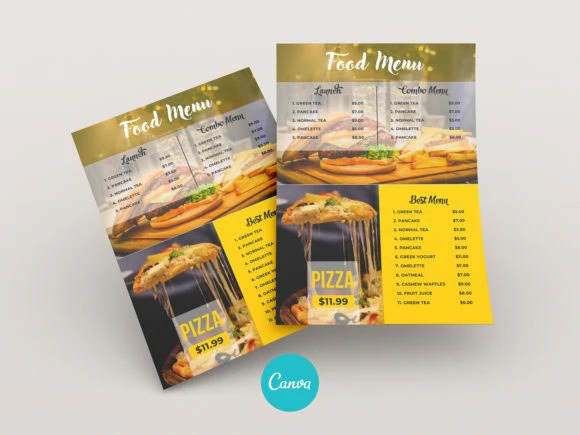 canva menu templates - Canva Menu Templates Pack Seven