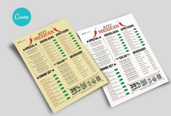 canva menu templates - Food Menu Canva Template 22