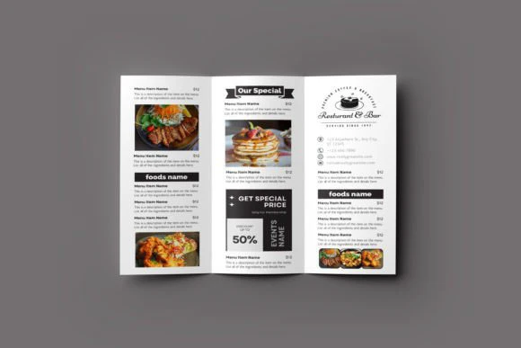 canva menu templates - Simple Clean Editable Canva Menu Template