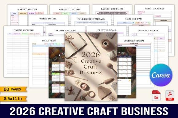 canva small business planner - Craft Business Planner Kdp