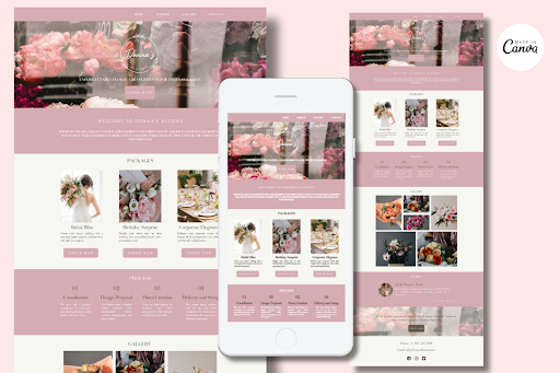 canva website templates - Coaching Website Template