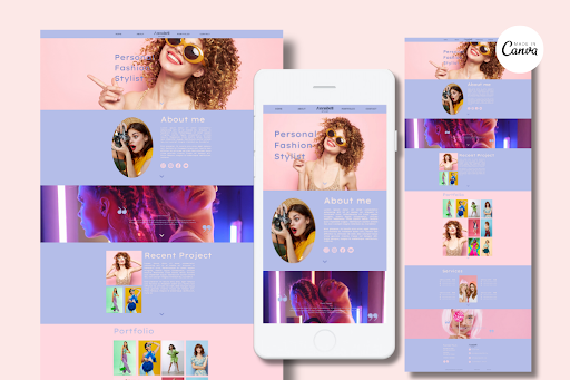 canva website templates - Lash Artist Website Template