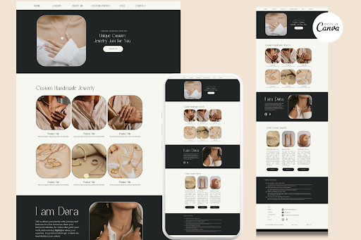 canva website templates - Website for Virtual Assistant