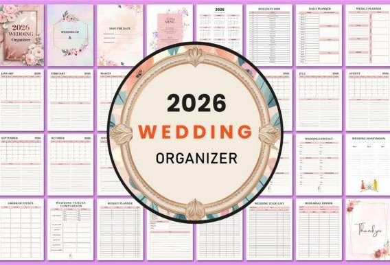 canva wedding planner - Wedding Organizer For Kdp Interior
