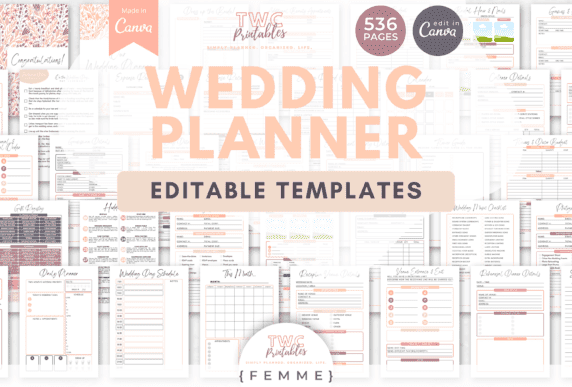 canva wedding planner - Wedding Planner Femme