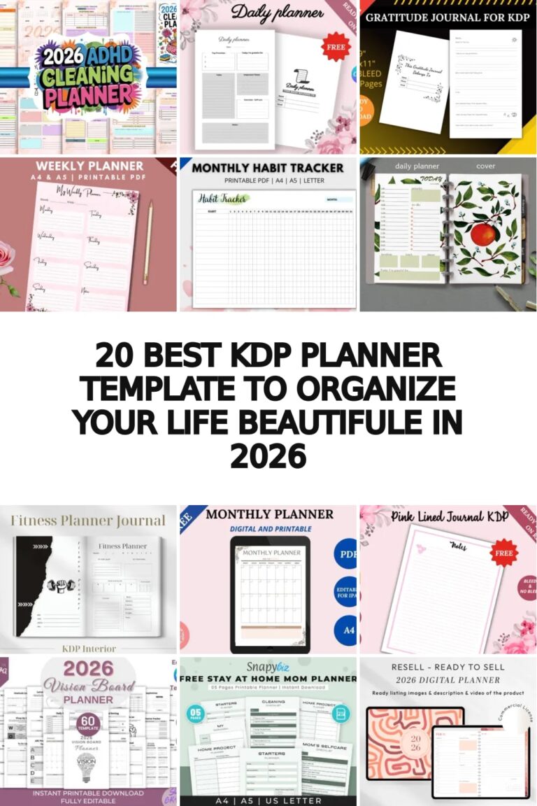 kdp planner template