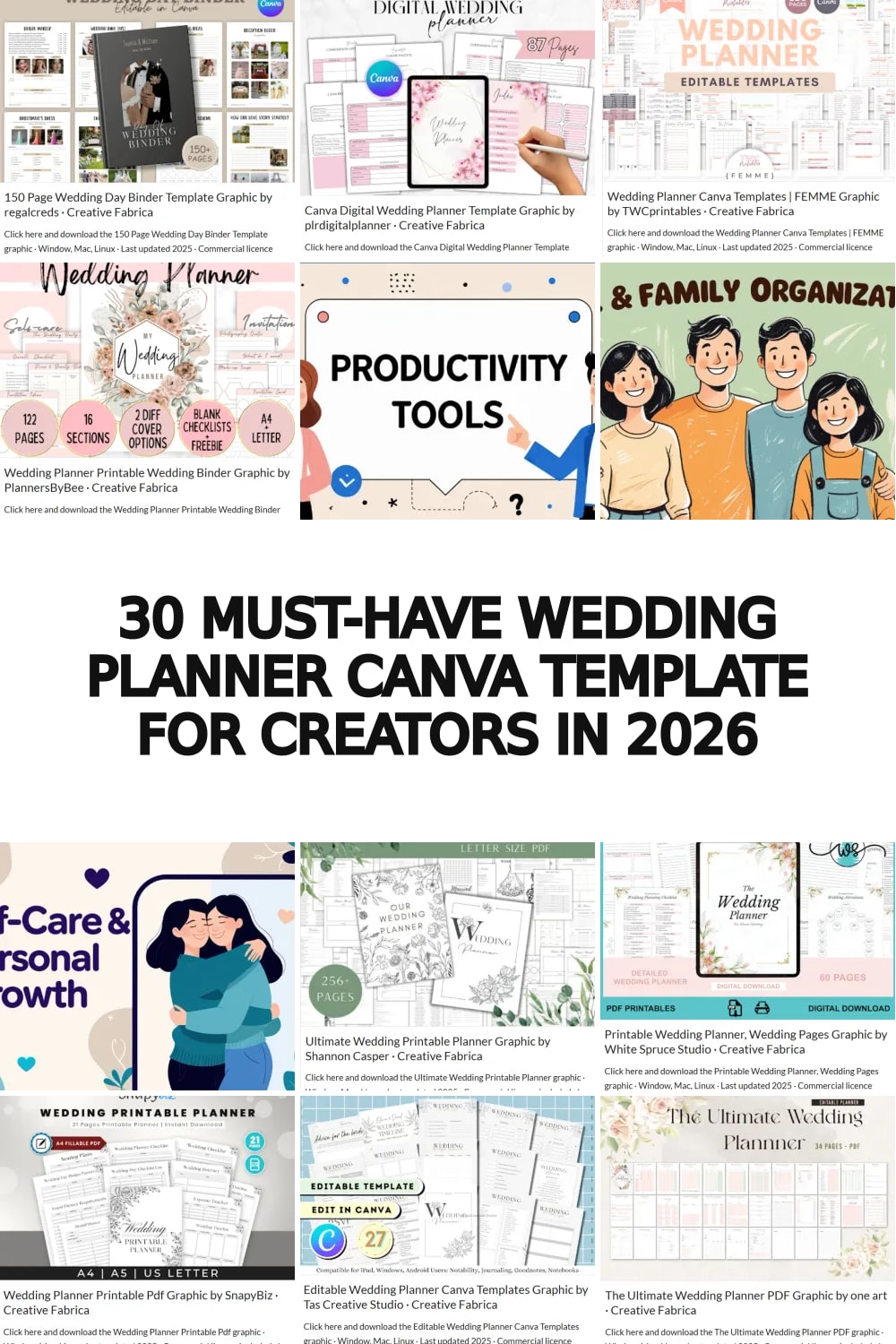 wedding planner canva template