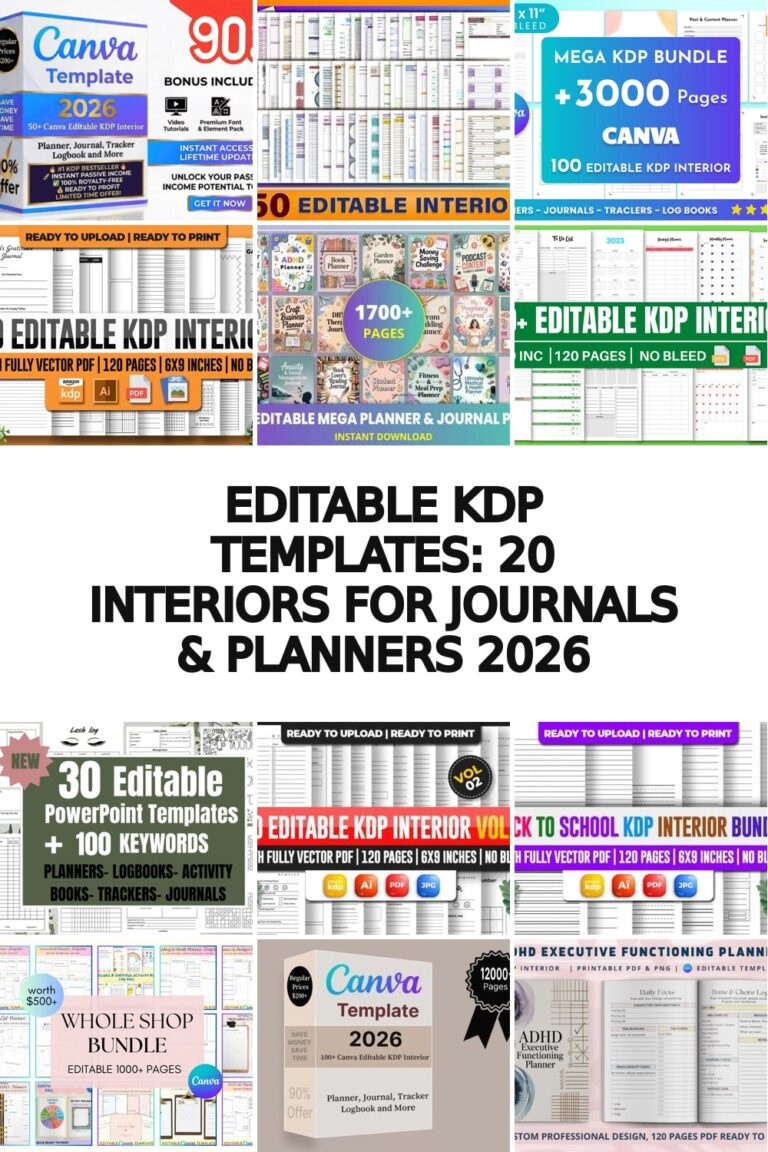 editable kdp templates