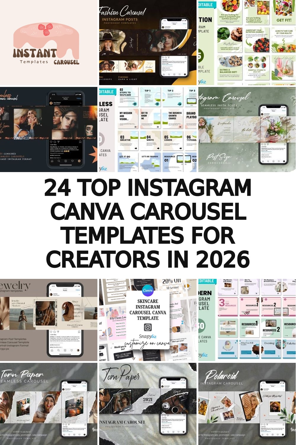instagram canva carousel templates