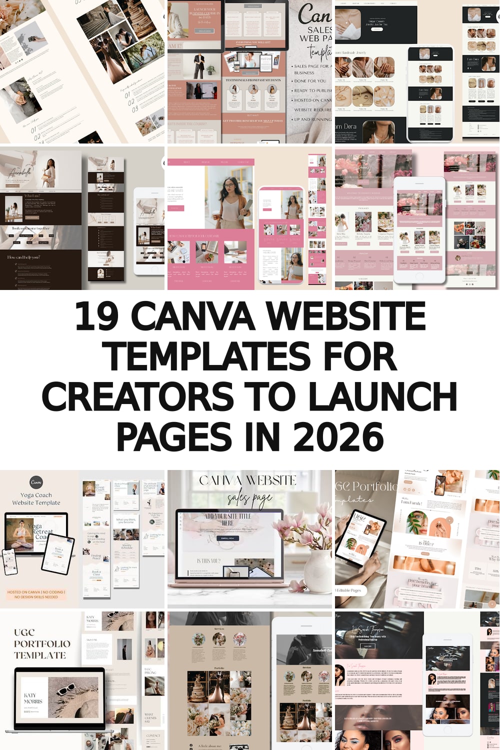canva website templates