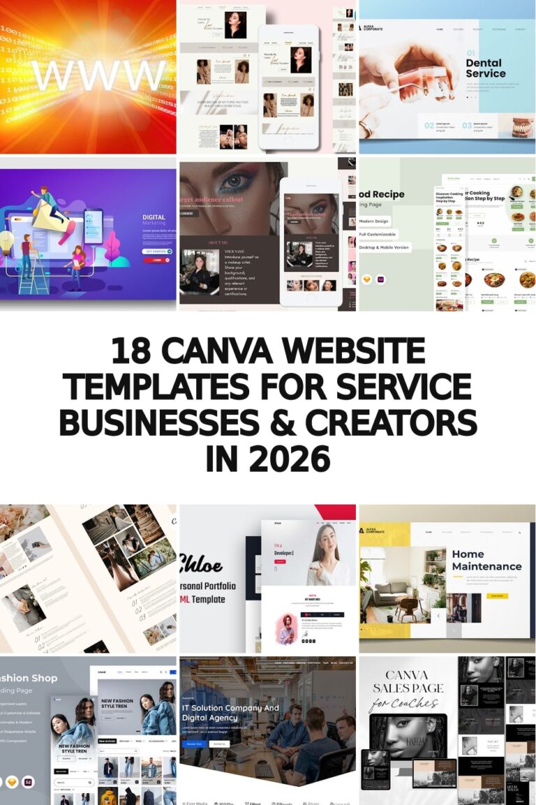 canva website templates