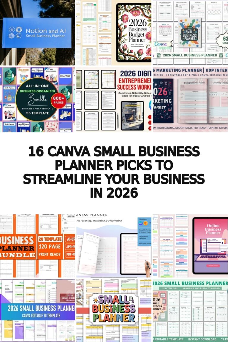 canva small business planner