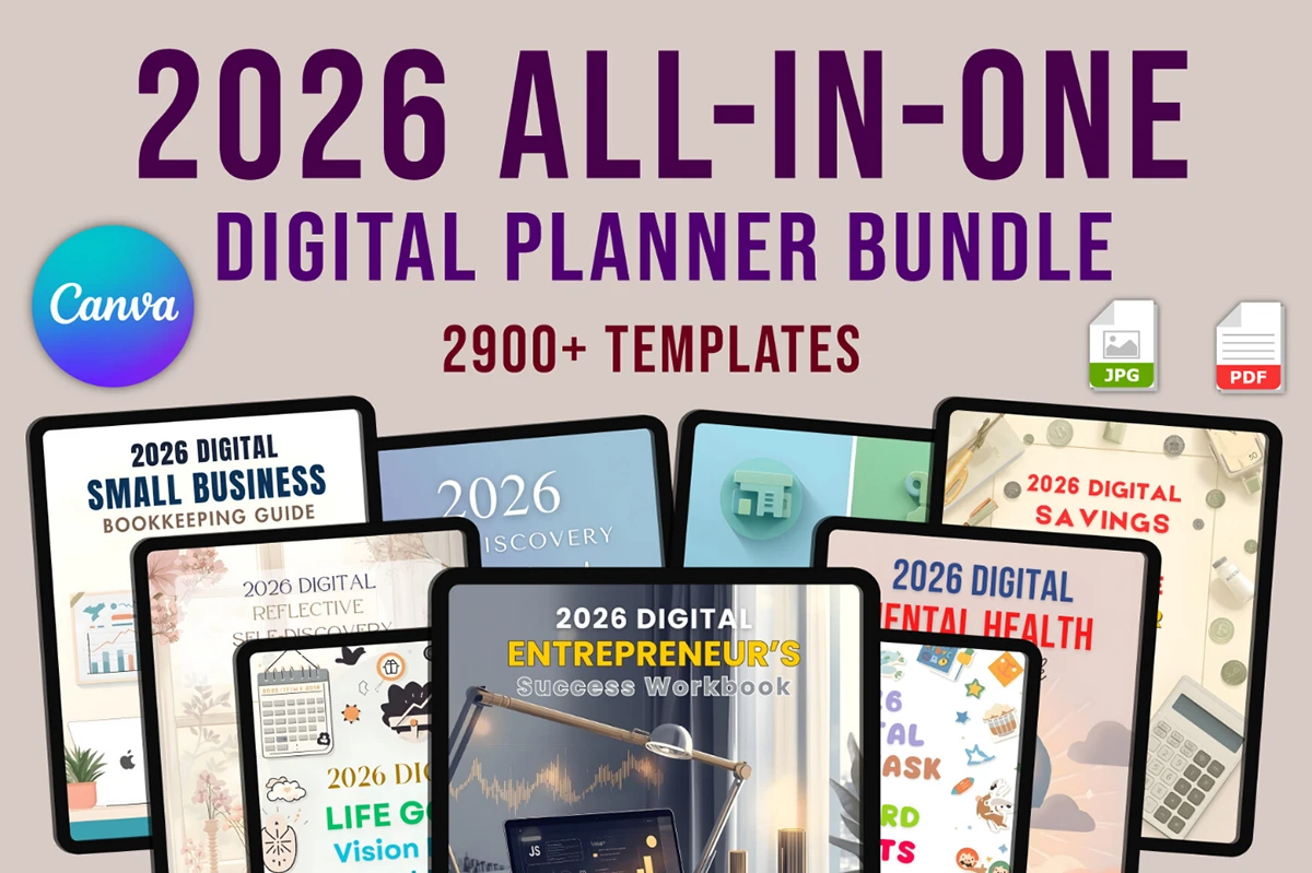 digital planner - 2026 All In One Digital Planner Bundle