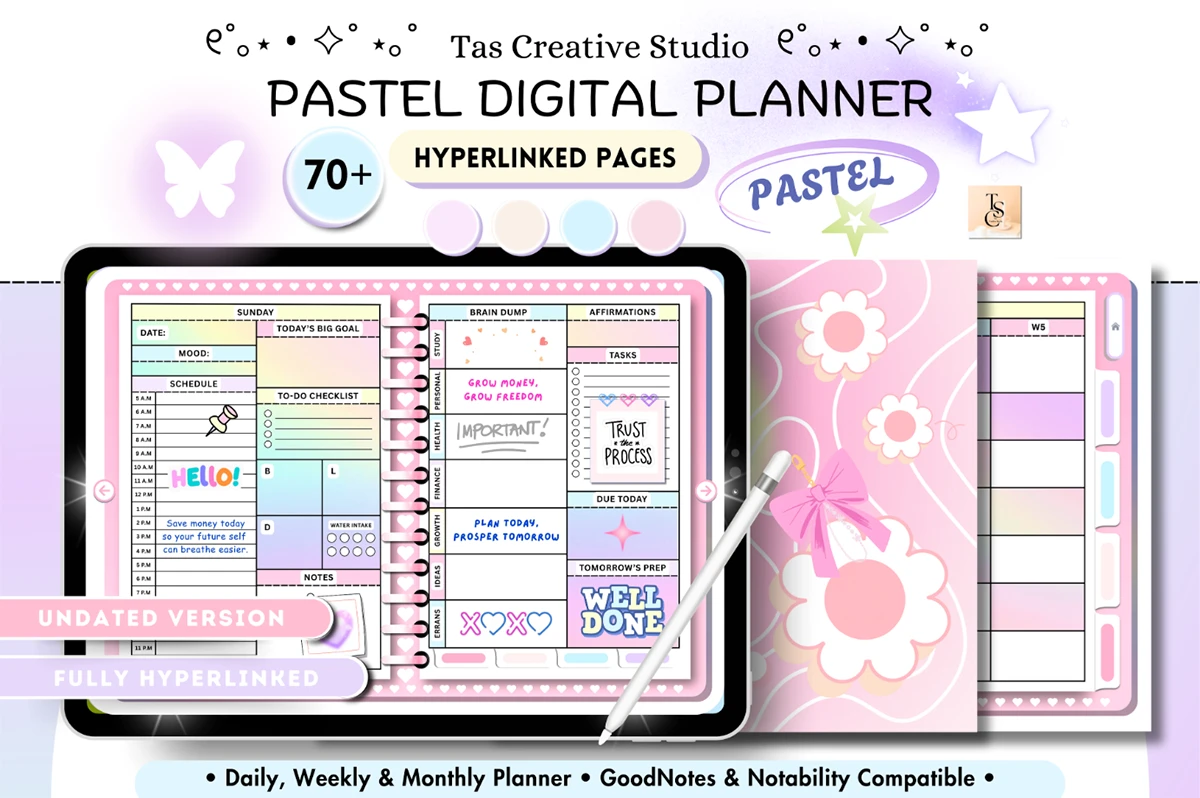digital planner - All In One Undated Digital Planner 4