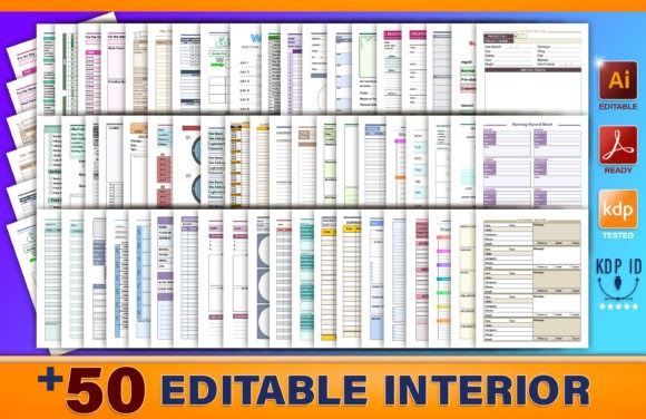 editable kdp templates - Editable Interior Templates Kdp Bundle