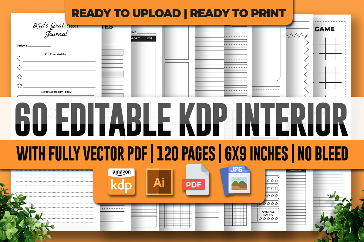 editable kdp templates - Editable Interior Templates Kdp Bundle 2