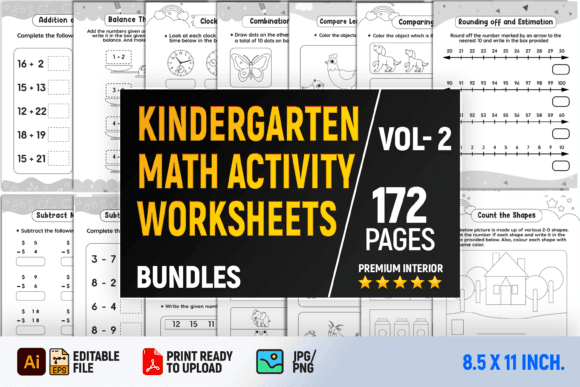 editable kdp templates - Math Activity Worksheet For Kindergartes
