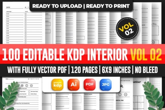 editable kdp templates - Mega Editable Kdp Interior Bundle Vol 02