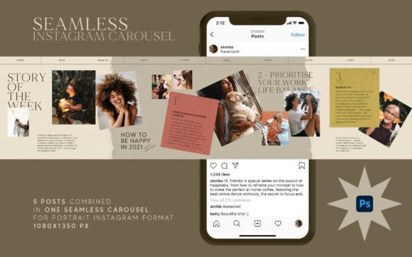 instagram carousel templates - Beauty Instagram Carousel