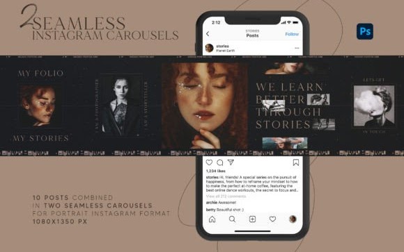 instagram carousel templates - Instagram Carousel Post Template 8