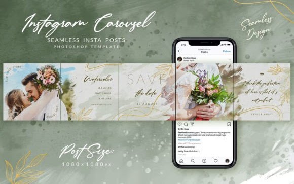 instagram carousel templates - Jewelry Instagram Post Carousel