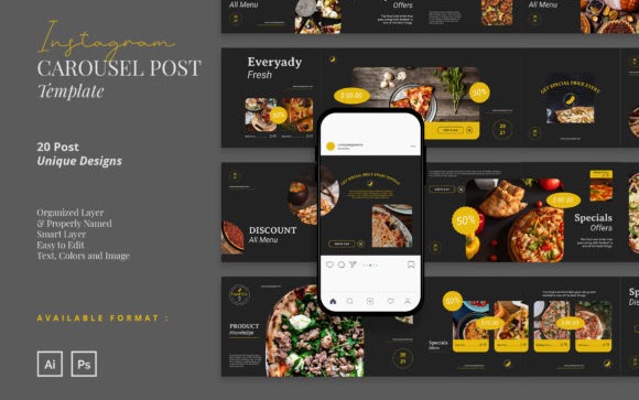 instagram carousel templates - Seamless instagram carousel templates 6