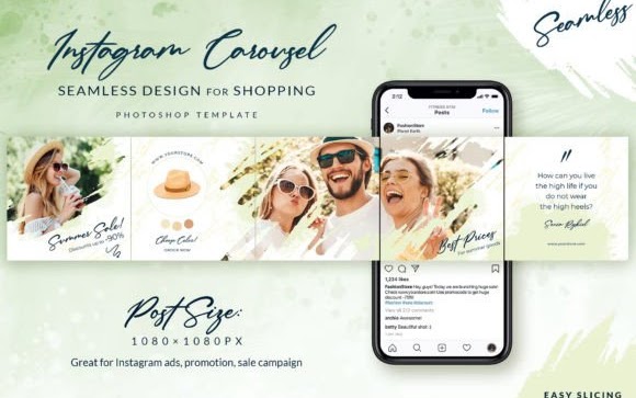 instagram carousel templates - Seamless instagram carousel templates 2