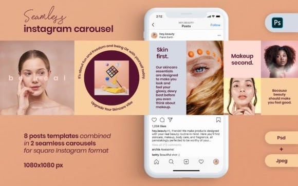 instagram carousel templates - Summer Moodboard Instagram Carousel