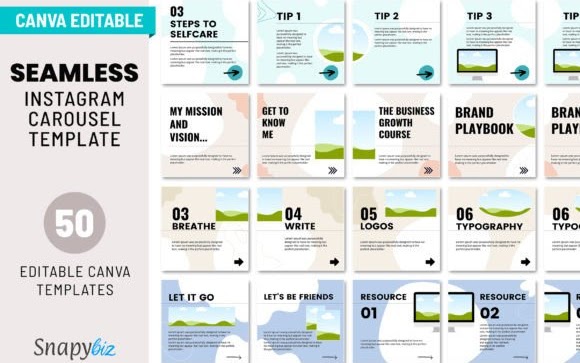instagram carousel templates - Watercolor Instagram Carousel 3