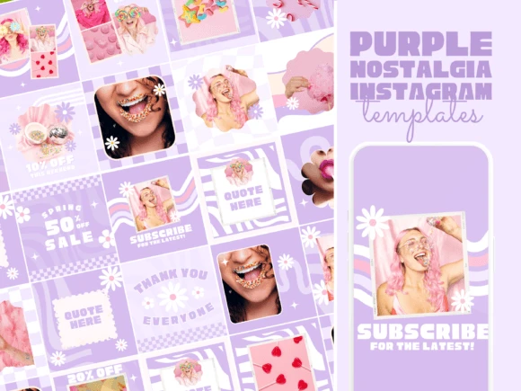 instagram feed templates - Instagram Feed Post Templates Pack