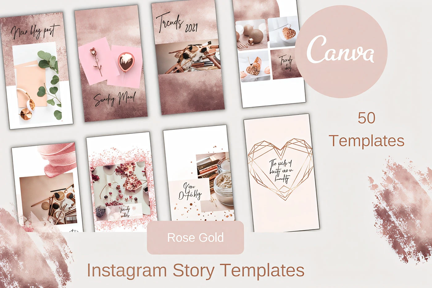 instagram story canva template - Instagram Stories For Canva Linen