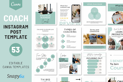 instagram templates - Blush Pink Instagram Template Kit (200)