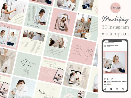 instagram templates - Pink Purple and Glitter Instagram Posts