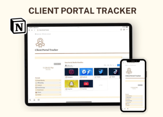 notion planner templates - Notion Client Portal