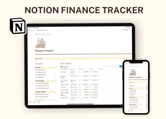 notion planner templates - Notion Finance Planner