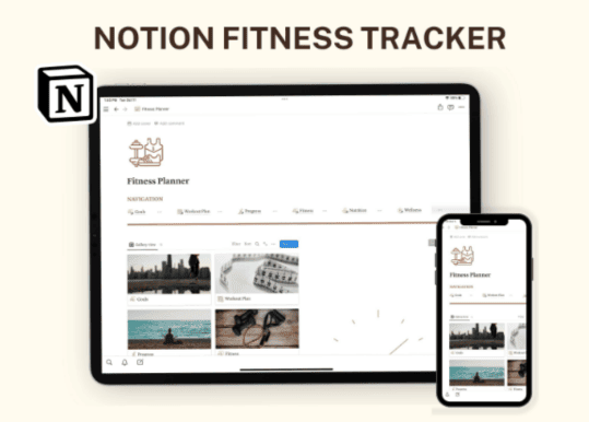 notion planner templates - Notion Fitness Planner
